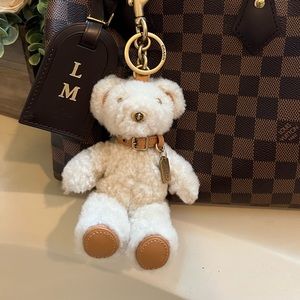 Coach Shearling Teddy Bear Charm/Keyring